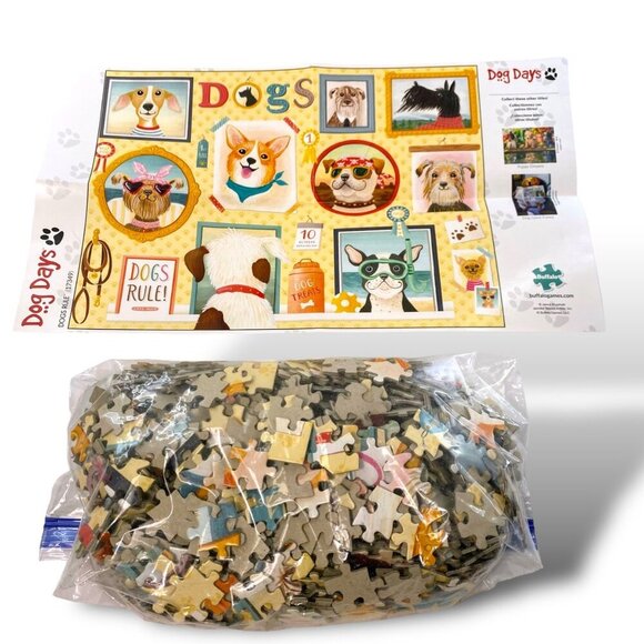 Buffalo Games Dog Days Dogs Rule 750-Piece Puzzle Complete - Picture 4 of 7